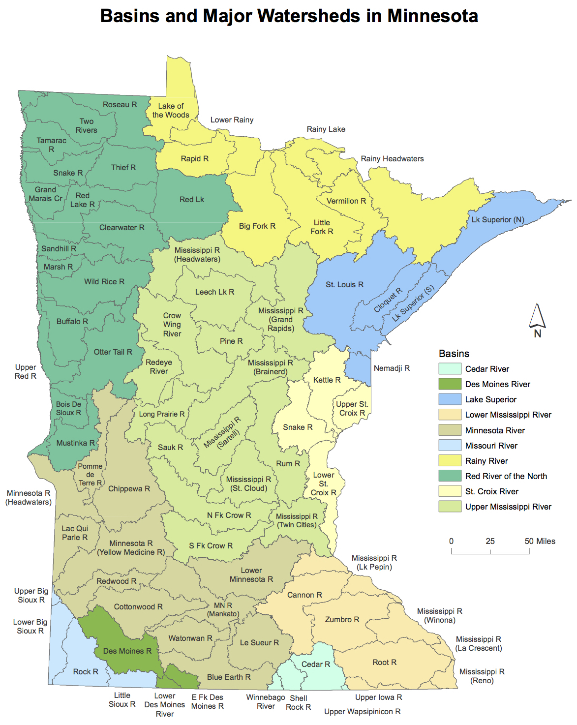 Minnesota's Watersheds (click to enlarge)